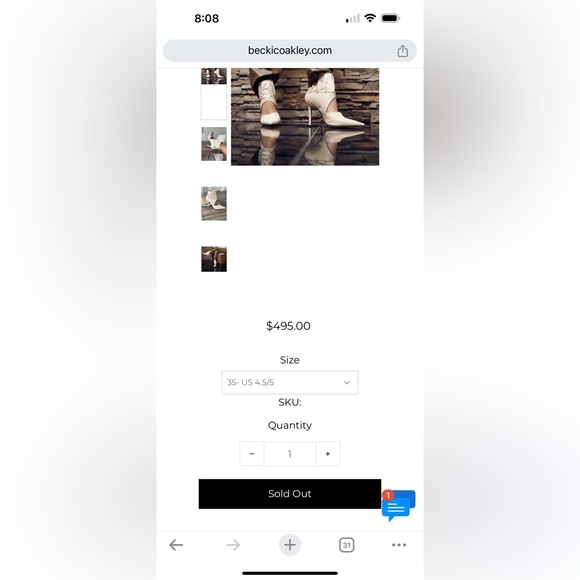 Becki Coakley Heels (size 40) Sold Out Online - Cream - Picture 5 of 10